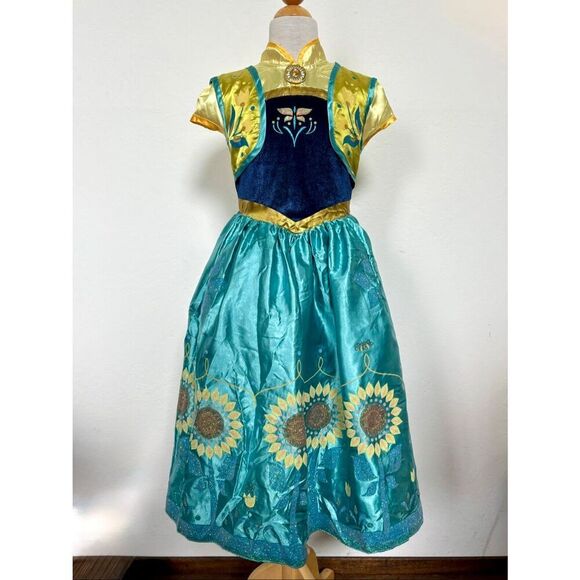 Disney Store Girls 7-10 Anna Dress from Frozen Fever - Picture 4 of 8